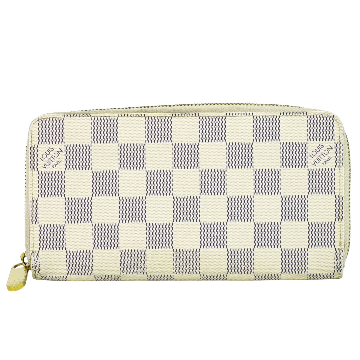 本物 ルイヴィトン LOUIS VUITTON LV 旧型 ジッピーウォレット ダミエ アズール 長紙入れ 白いこと 薄墨色 N60019 ビトン 紙入れ ウォレット 中古・