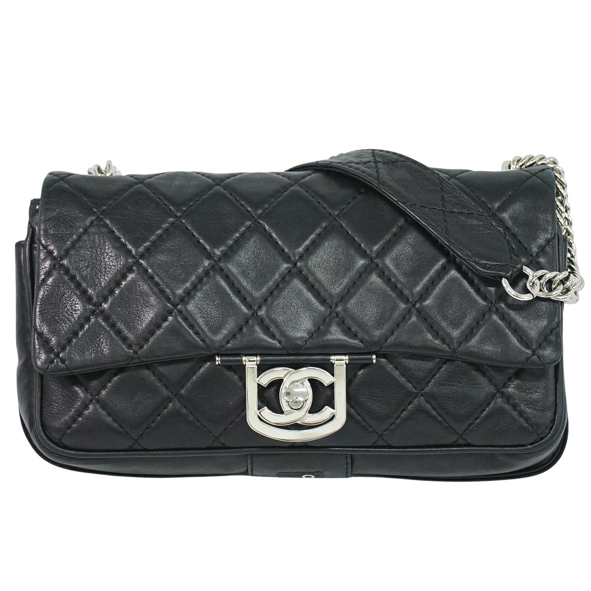 本物 シャネル CHANEL ココマーク マトラッセ チェーン店 ショルダーバッグ 子ヒツジひと肌 なめし革 黒いこと Matelasse 御徒面子 中古・ ショルダーバッグ・メッセンジャーバッグ-バッグ・小物・ブランド雑貨