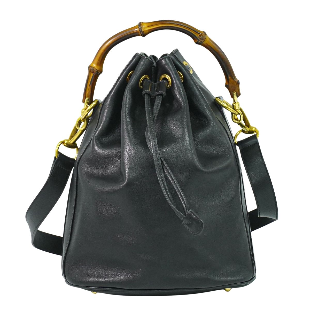 GUCCI グッチ バンブー 巾着 2way ハンドバッグ ショルダーバッグ 黒 楽天市場】【バッグ】GUCCI グッチ バンブー 巾着 2WAY ショルダー