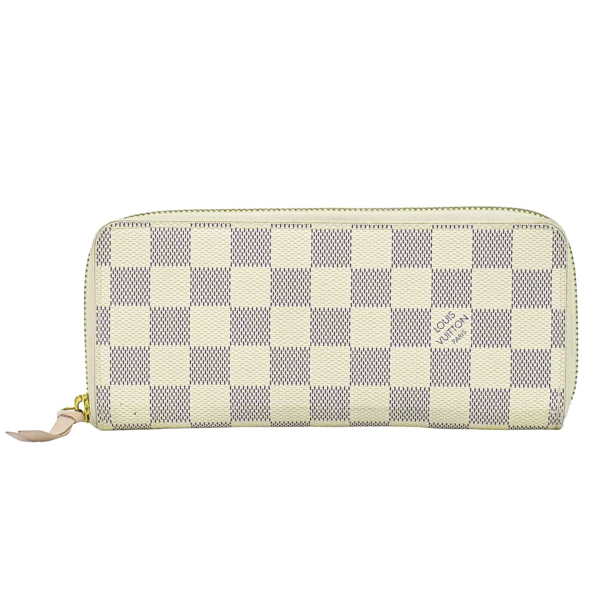 本物 ルイヴィトン LOUIS VUITTON LV ポルトフォイユ クレマンス ダミエ アズール 長紙入れ 白いこと 薄墨色 N61264 ビトン 紙入れ ウォレット 中古・