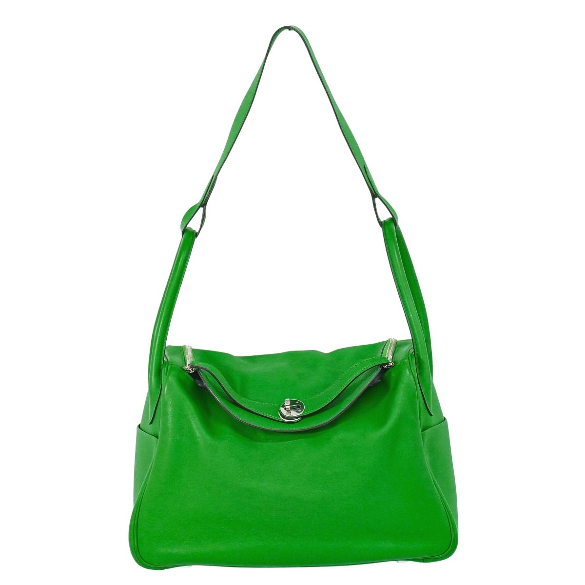 本物 エルメス HERMES リンディ 34 2WAY ショルダーバッグ ハンドバッグ □R刻 2014年 レザー グリーン Lindy バッグ 中古・｜BRAND BOX