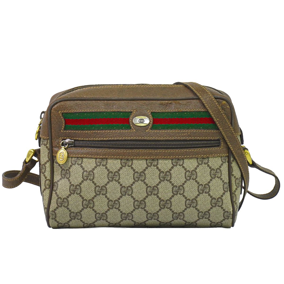 本物 グッチ GUCCI シェリーライン GGスプリーム ショルダーバッグ ポシェット ベージュ Shelly Line バッグ 中古・｜BRAND BOX