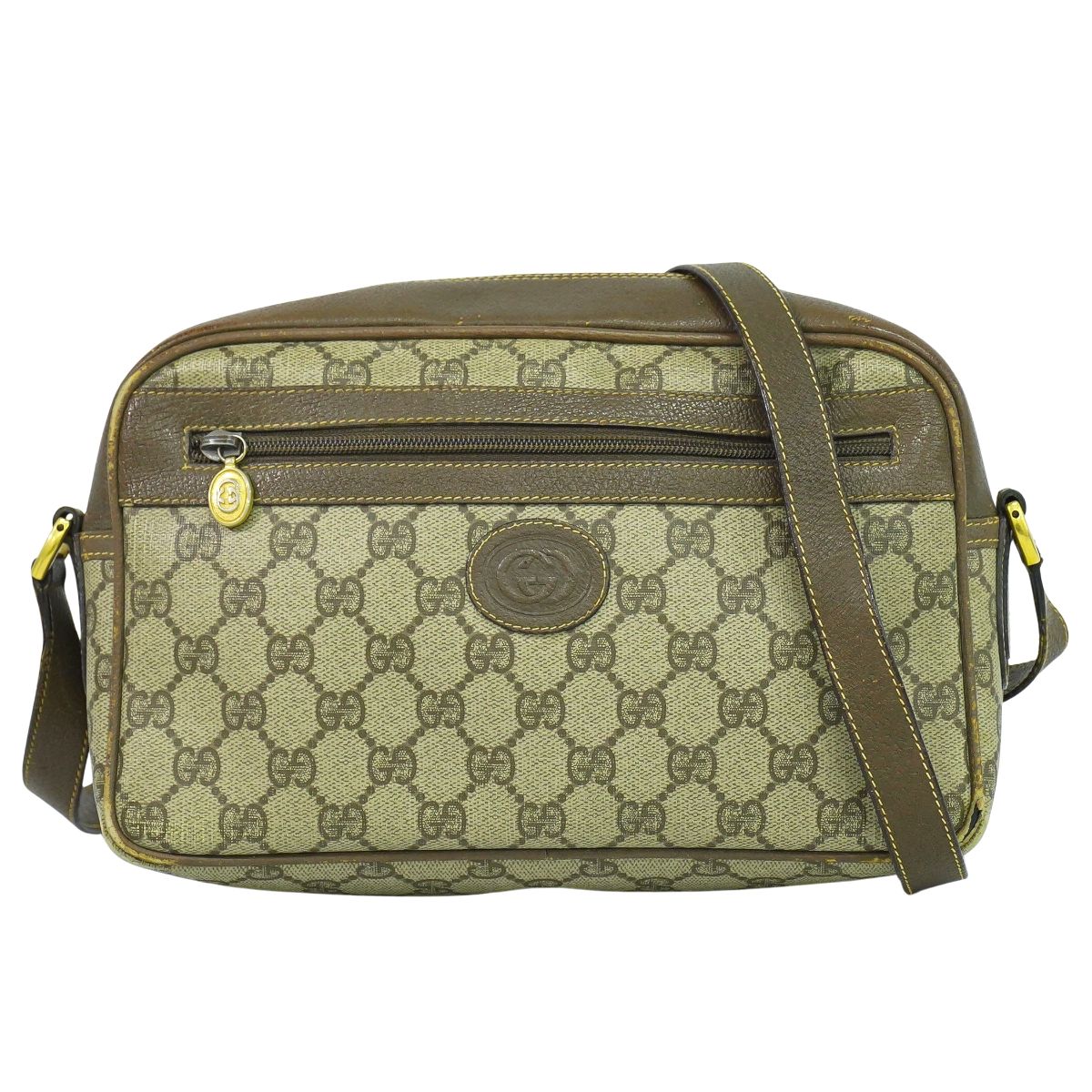 Old Gucci オールド グッチ GG スプリーム ショルダー バッグ 茶 GUCCI オールドグッチ GGスプリームショルダーバッグ ミニ