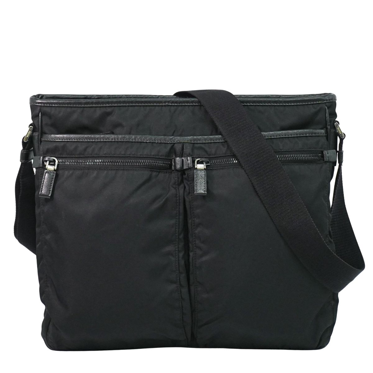本物 プラダ PRADA ナイロン ショルダーバッグ ポシェット 黒いこと 御徒面子 中古・