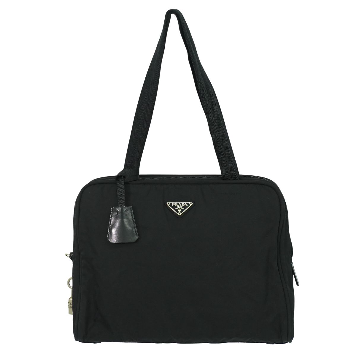 PRADA ブラック ナイロントートバッグ Prada - Black Nylon Stud-Embellished Tote Bag | Mitchell Stores