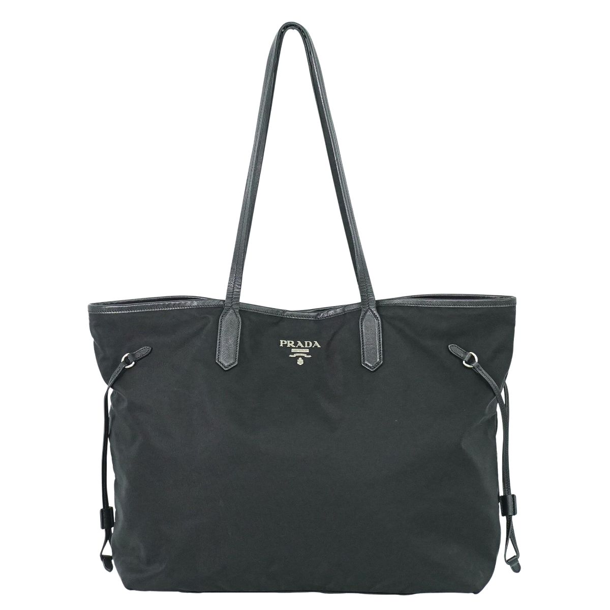 プラダナイロン製トートバッグ PRADA プラダ ナイロントートバッグ バッグ ナイロン/レザー ブラック