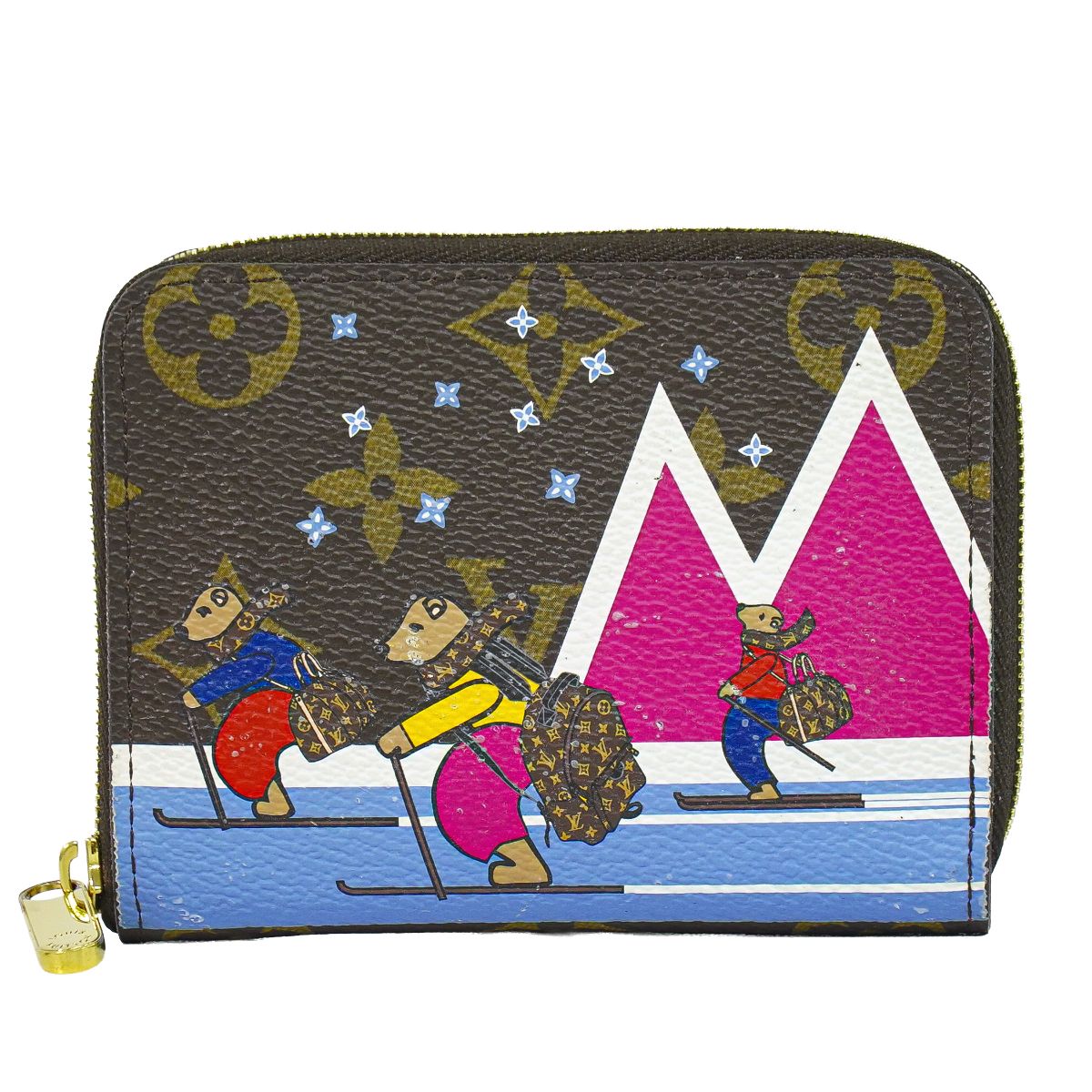本物 ルイヴィトン LOUIS VUITTON LV ジッピーコインパース ベア モノグラム コインケース 赤銅色 マルチ色合い M63831 ビトン 銭入れ ウォレット 中古・