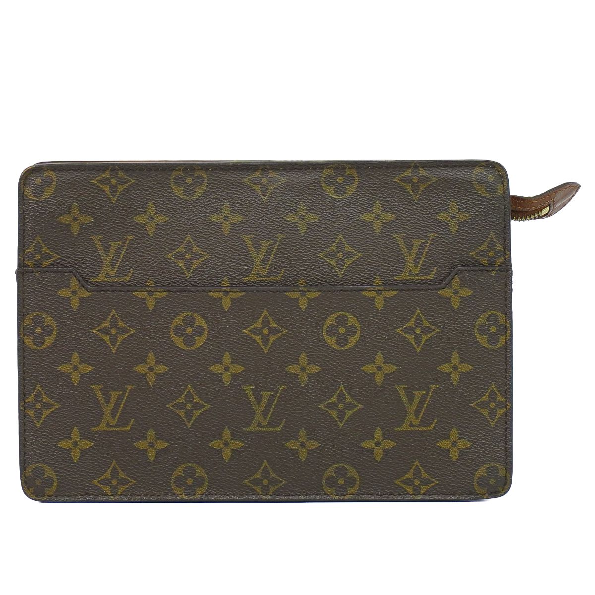本物 ルイヴィトン LOUIS VUITTON LV ポシェット オム モノグラム クラッチペダル御徒面子 二番目御徒面子 赤銅色 M51795 ビトン 御徒面子 中古・