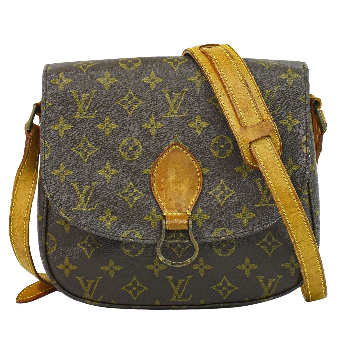 本物 ルイヴィトン LOUIS VUITTON LV サンクルー GM モノグラム ショルダーバッグ ポシェット ブラウン M51242 ビトン バッグ 中古・