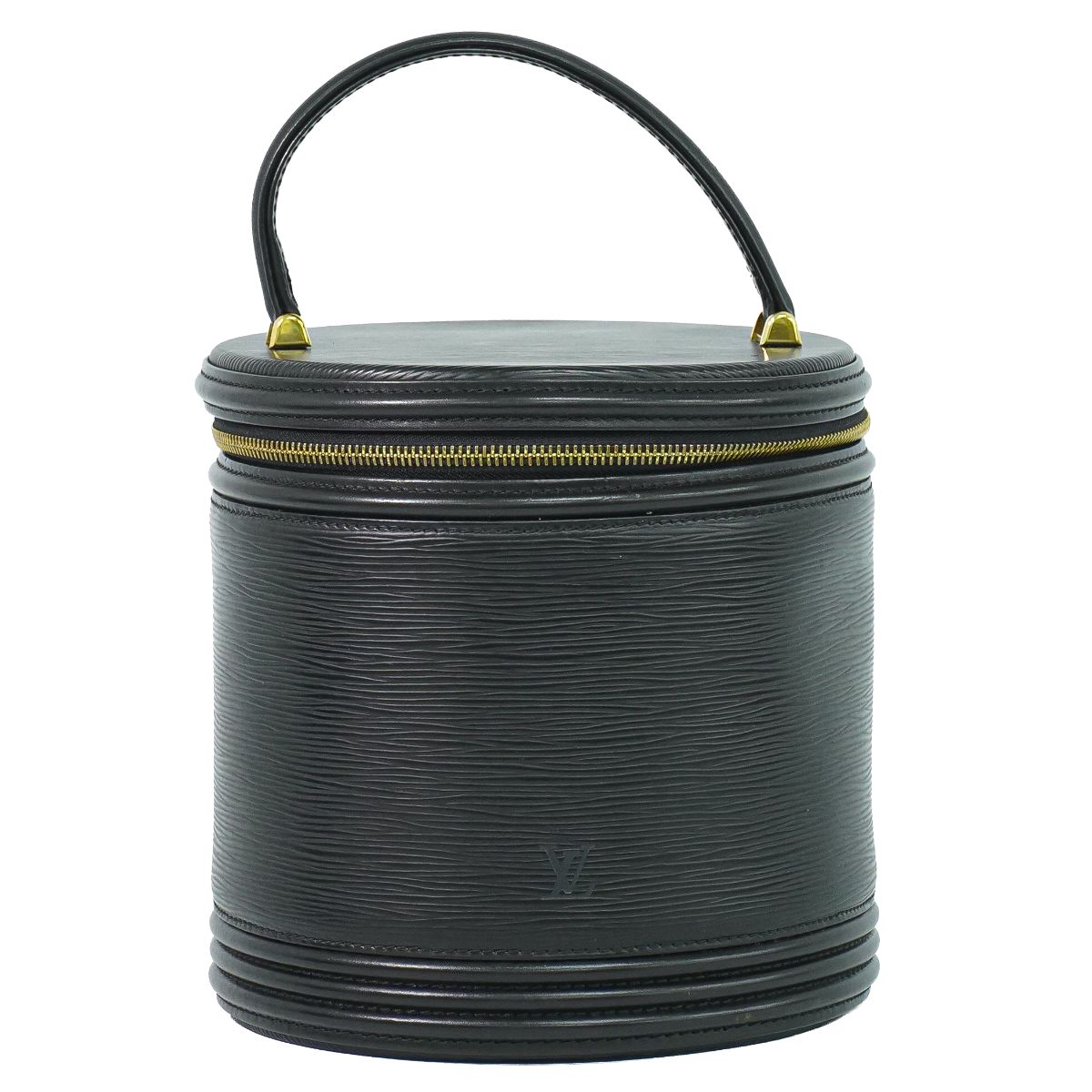 本物 ルイヴィトン LOUIS VUITTON LV カンヌ エピ レザー バニティバッグ ハンドバッグ ブラック M48032 Cannes ビトン バッグ 中古・