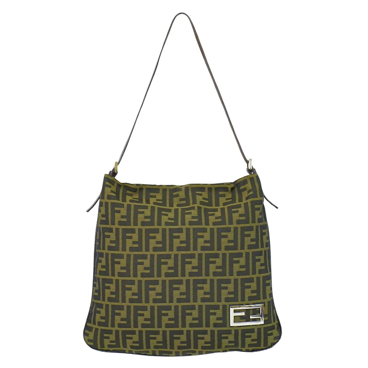 本物 フェンディ FENDI ズッカ ショルダーバッグ 帆布 赤銅色 26733 Zucca 御徒面子 中古・ ショルダーバッグ・メッセンジャーバッグ-レディースバッグ-バッグ・小物・ブランド雑貨