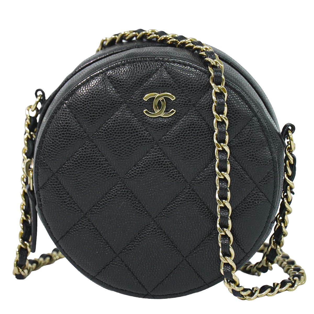 本物 シャネル CHANEL ココマーク マトラッセ チェーン ショルダーバッグ ポシェット キャビアスキン レザー ブラック Matelasse バッグ 中古・｜BRAND BOX