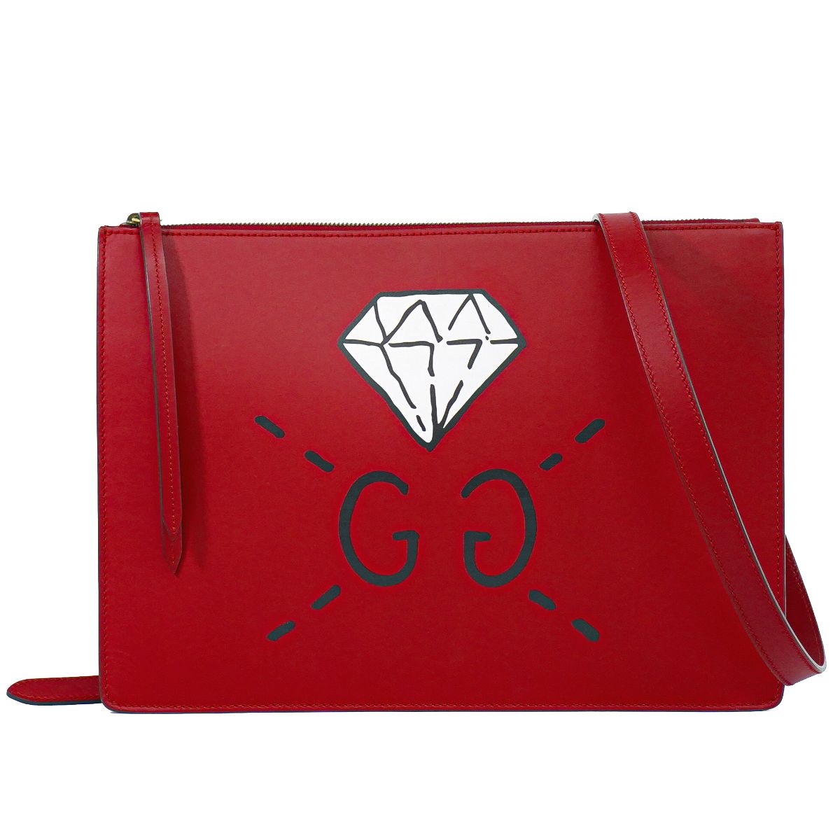 本物 グッチ GUCCI 生きすだま 2WAY ショルダーバッグ ポシェット クラッチペダル御徒面子 なめし革 赤いこと 429004 Ghost 御徒面子 中古・