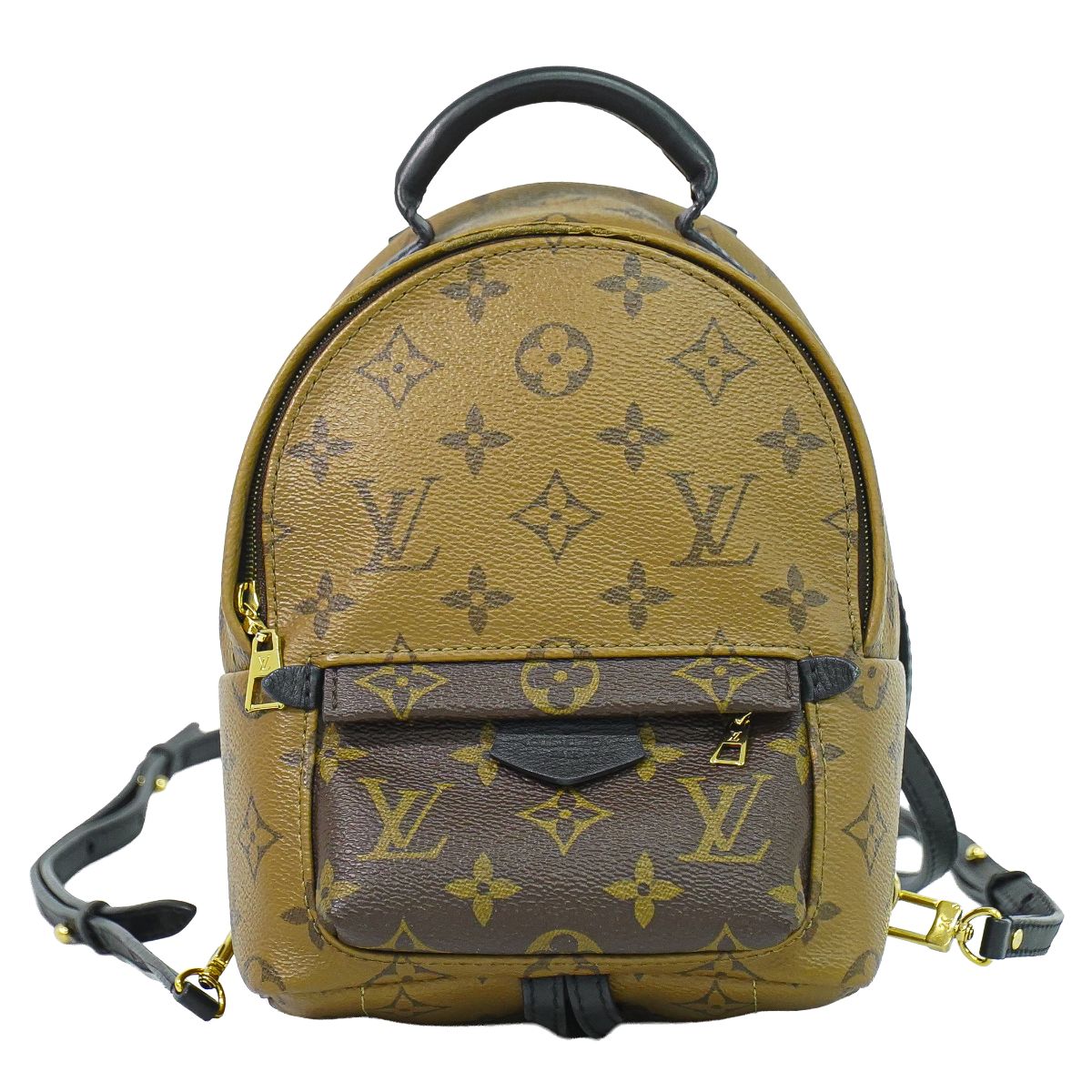 本物 ルイヴィトン LOUIS VUITTON LV パームスプリングス MINI モノグラム 逆さま 背嚢 点火装置赤銅色 赤銅色 M44872 ビトン 御徒面子 中古・