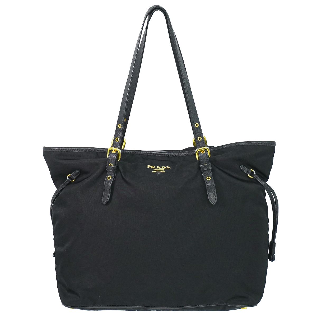 本物 プラダ PRADA ナイロン ショルダーバッグ トートバッグ 黒いこと 御徒面子 中古・