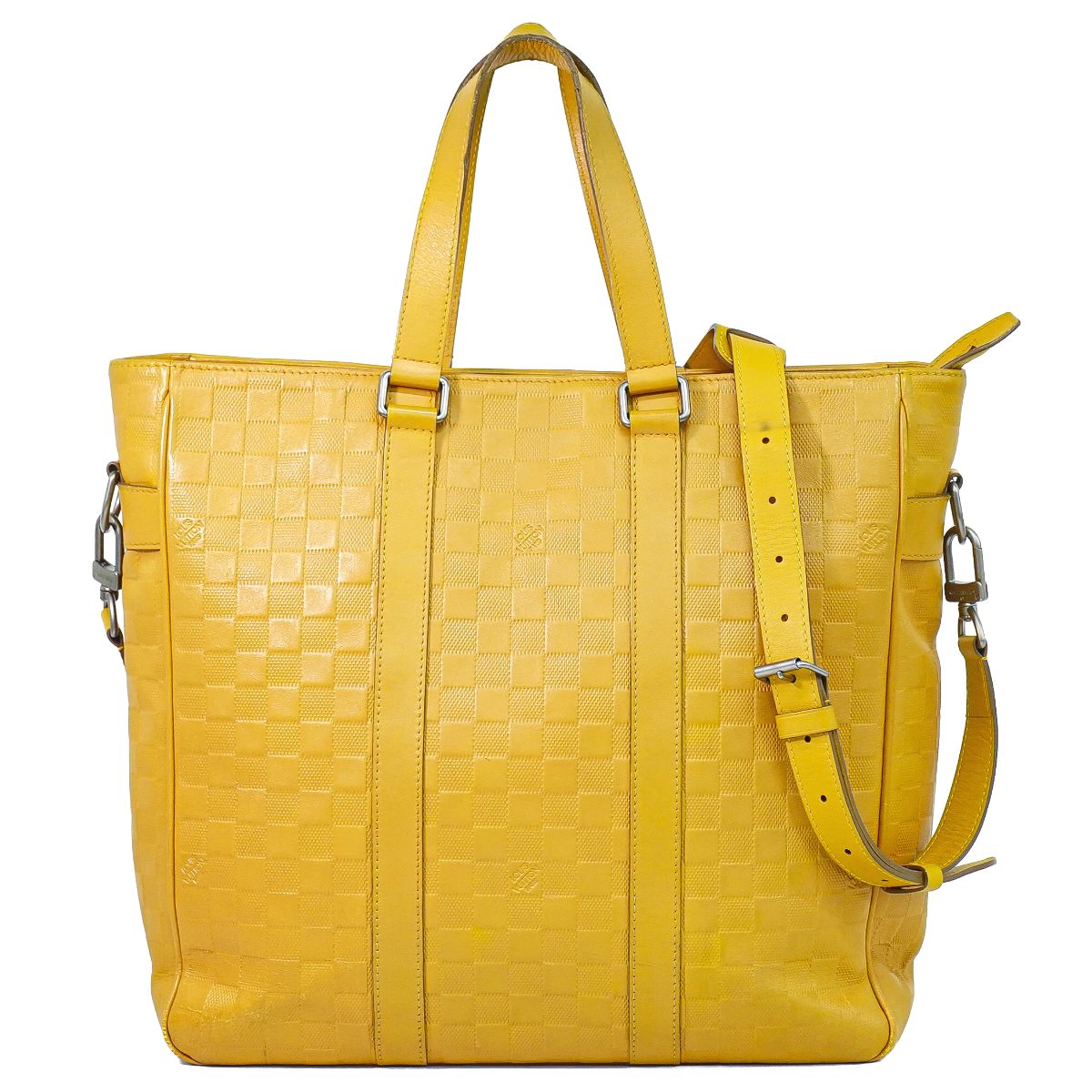 本物 ルイヴィトン LOUIS VUITTON LV ネオ タダオ ダミエ アンフィニ 2WAY 商行為御徒面子 ソラール 黄色 N41228 ビトン 御徒面子 中古・