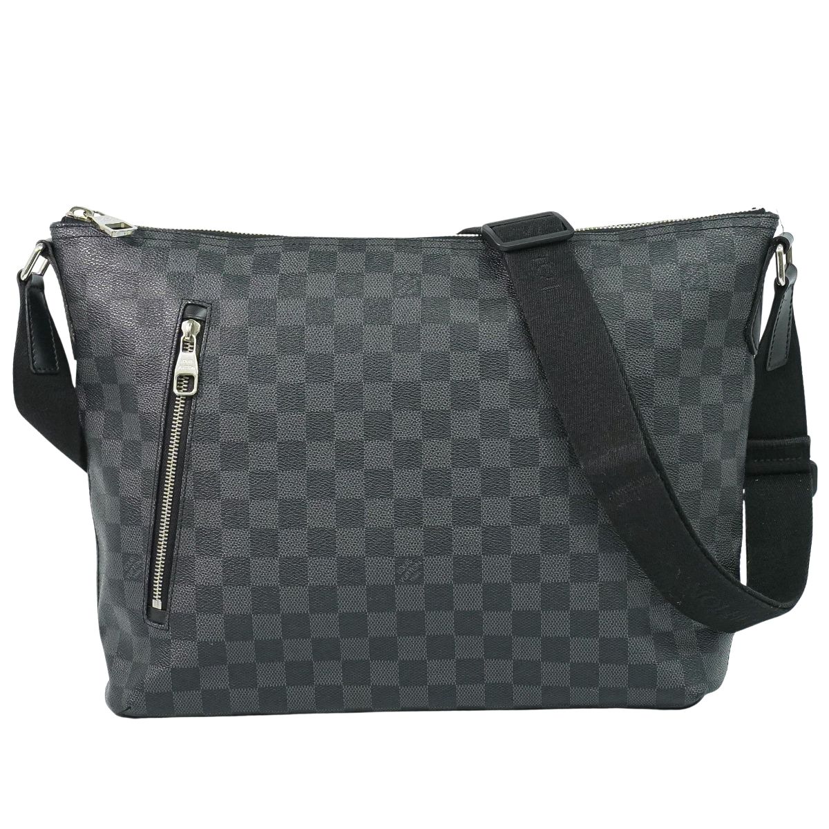本物 ルイヴィトン LOUIS VUITTON LV ミック MM ダミエ グラフィット ショルダーバッグ ポシェット ブラック グレー N41106 Mick ビトン バッグ 中古・