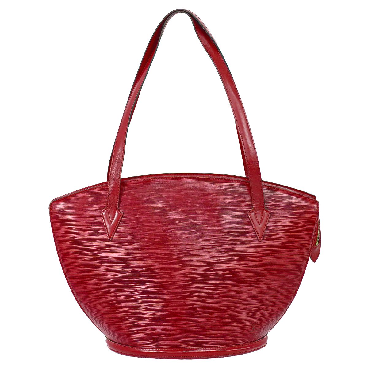 本物 ルイヴィトン LOUIS VUITTON LV サンジャック 買い出し エピ なめし革 ショルダーバッグ トートバッグ カスティリアンレッド M52267 ビトン 御徒面子 中古・