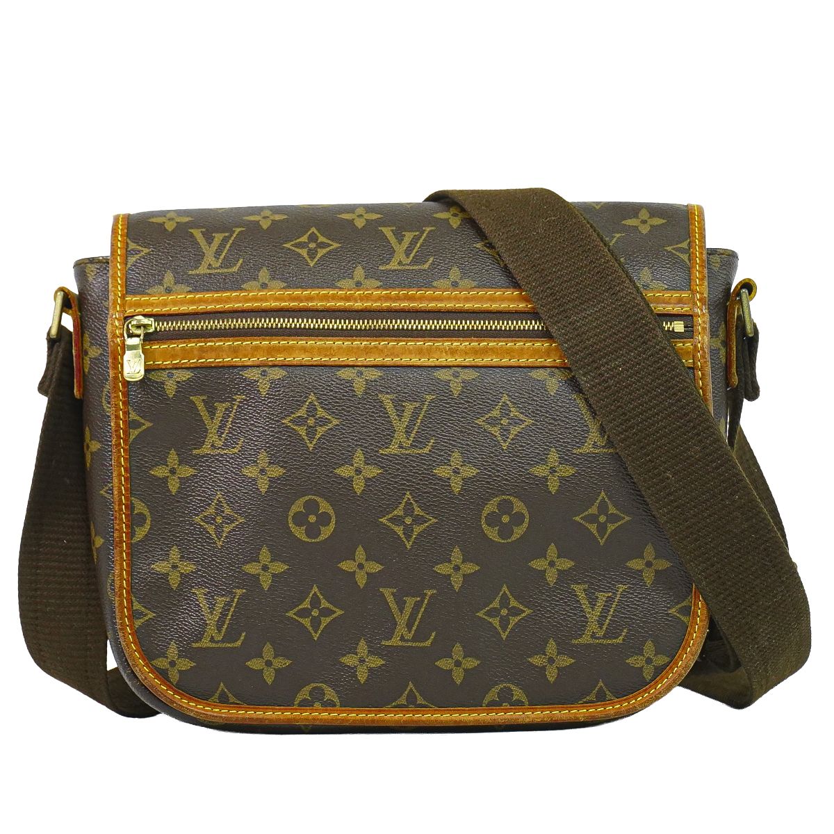 本物 ルイヴィトン LOUIS VUITTON LV 飛脚屋 ボスフォール PM モノグラム ショルダーバッグ ポシェット 赤銅色 M40106 ビトン 御徒面子 中古・