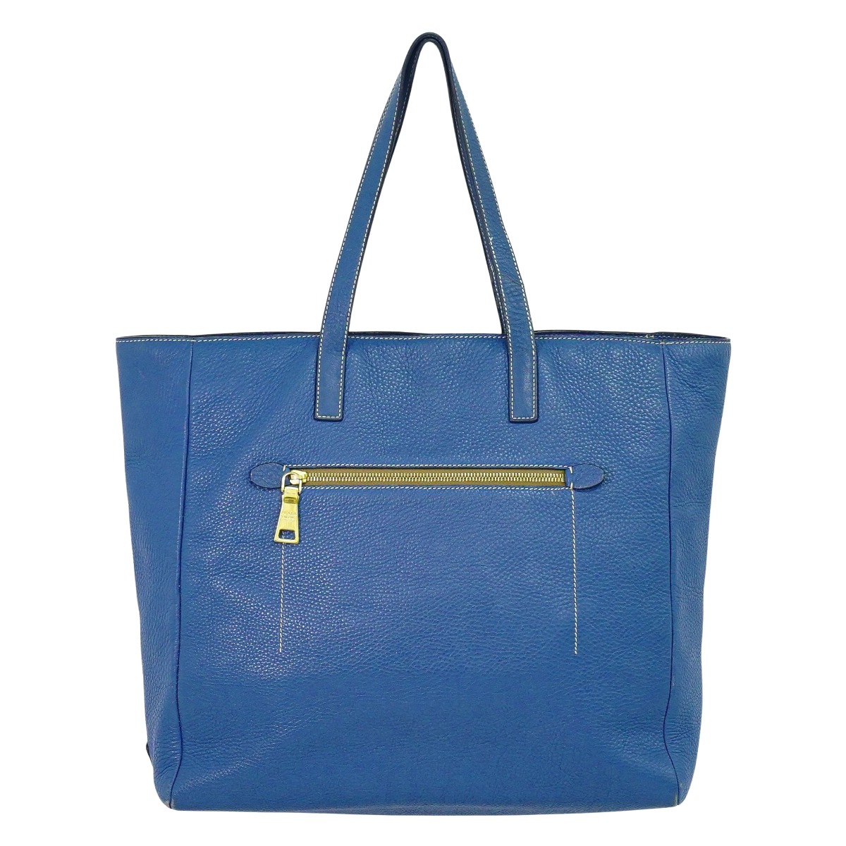本物 プラダ PRADA レザー ショルダーバッグ トートバッグ ブルー バッグ 中古・