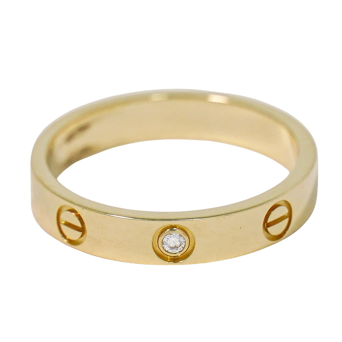 本物 カルティエ Cartier ラブ ダイヤモンド 1P Au750 PG リング 指輪 60 19号 ピンクゴールド Love アクセサリー ジュエリー 中古・｜BRAND BOX