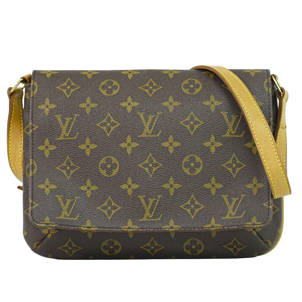 本物 ルイヴィトン LOUIS VUITTON LV ミュゼットタンゴ 遊撃手 モノグラム ショルダーバッグ 赤銅色 M51257 ビトン 御徒面子 中古・