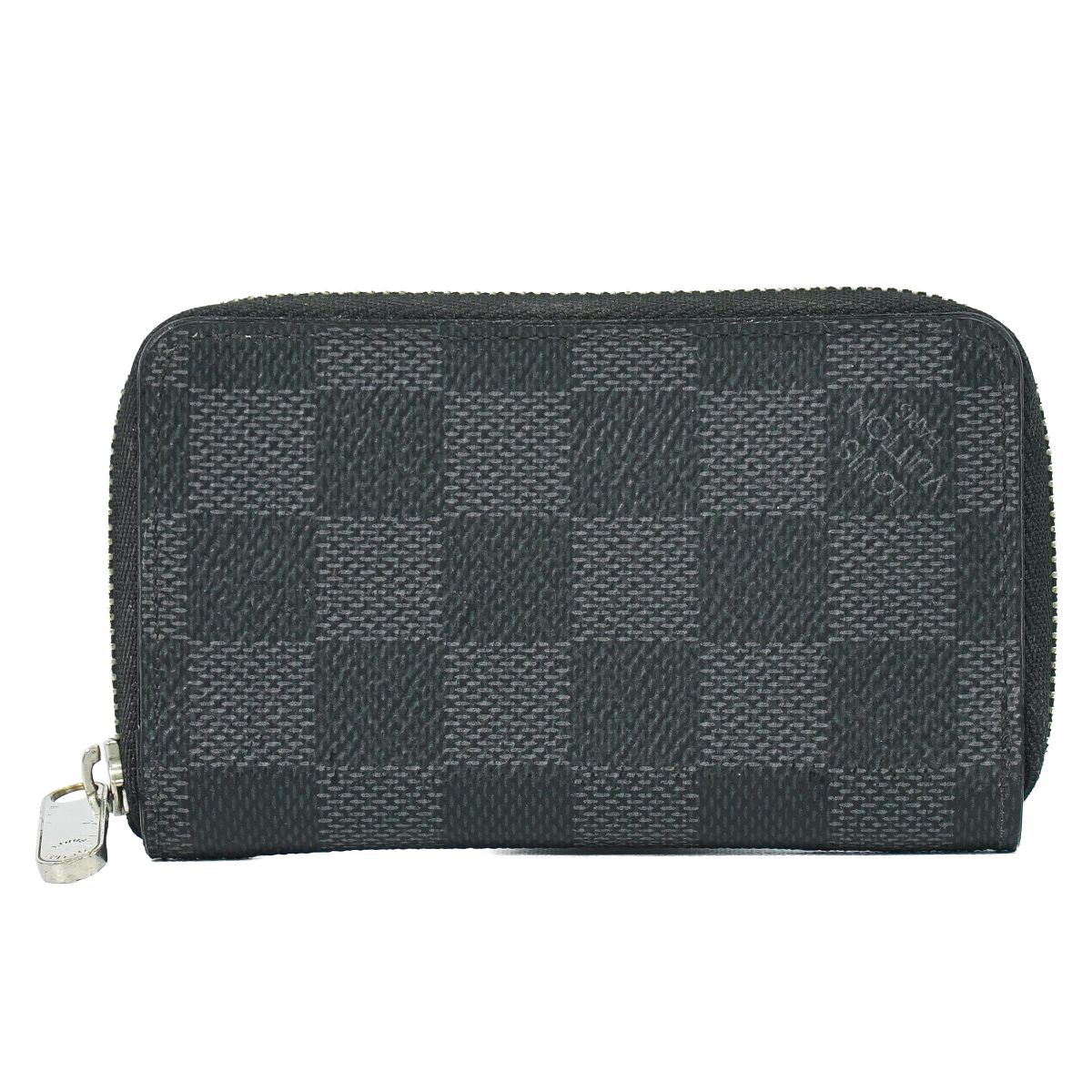 本物 ルイヴィトン LOUIS VUITTON LV ジッピーコインパース ダミエ グラフィット コインケース 黒いこと 薄墨色 N63076 札入れ ウォレット 中古・