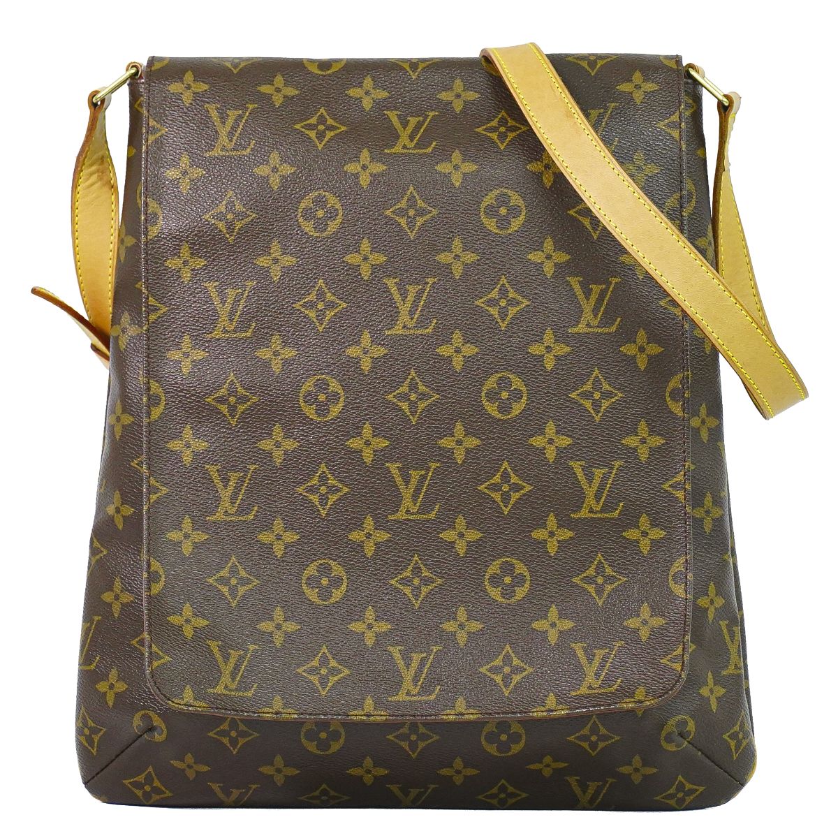 本物 ルイヴィトン LOUIS VUITTON LV ミュゼット モノグラム ショルダーバッグ ポシェット 赤銅色 M51256 Musette ビトン 御徒面子 中古・