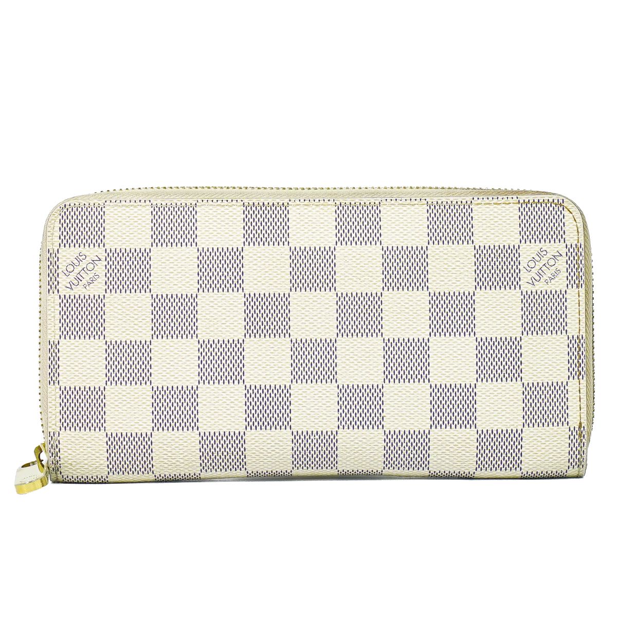 本物 ルイヴィトン LOUIS VUITTON LV 旧型 ジッピーウォレット ダミエ アズール 長札入れ 白いこと 薄墨色 N60019 ビトン 札入れ ウォレット 中古・