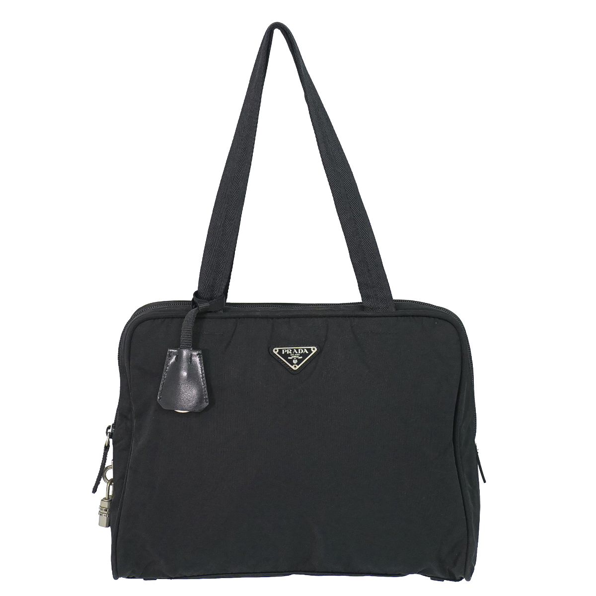 本物 プラダ PRADA ナイロン ショルダーバッグ トートバッグ 黒いこと 御徒面子 中古・