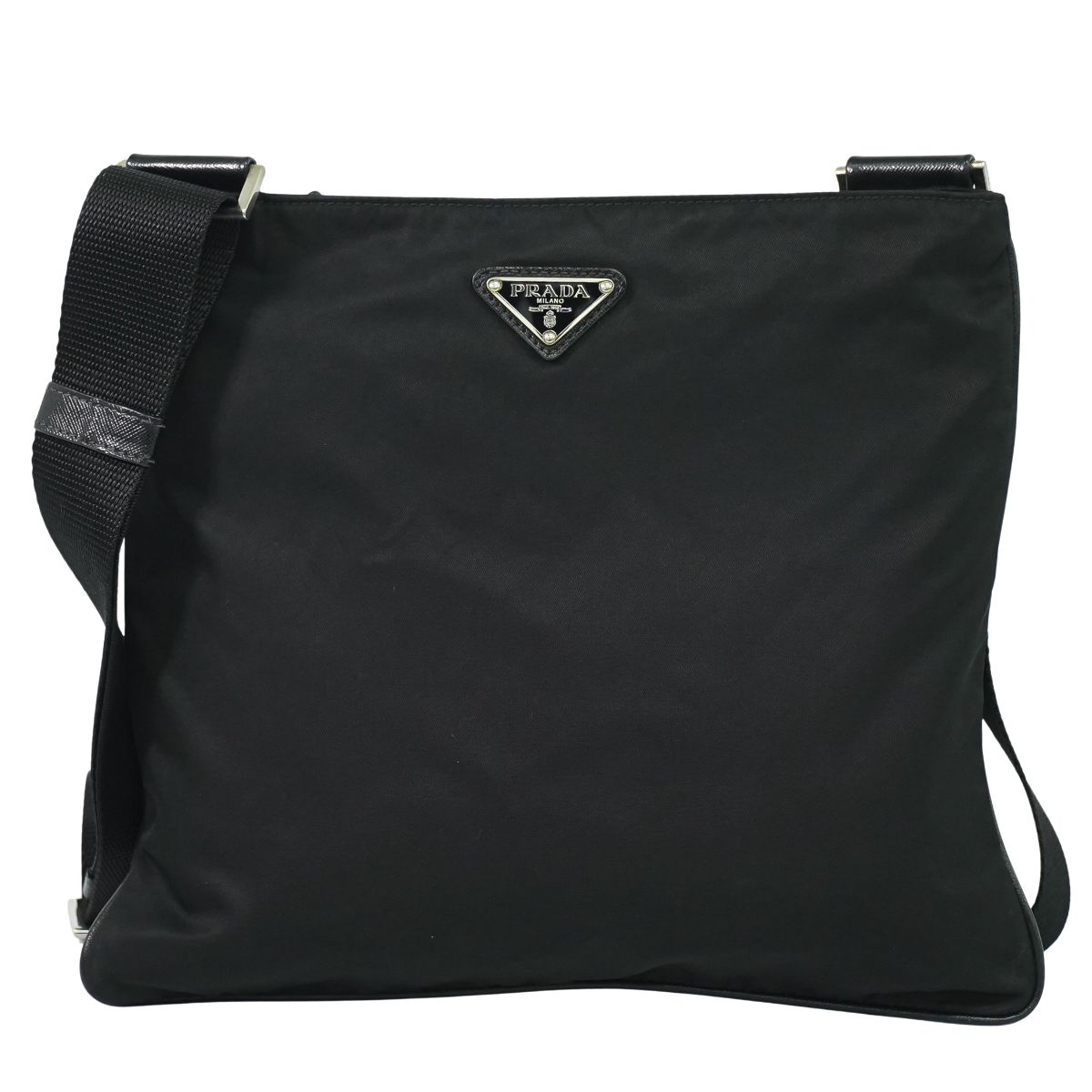 本物 プラダ PRADA ナイロン ショルダーバッグ ポシェット ブラック バッグ 中古・