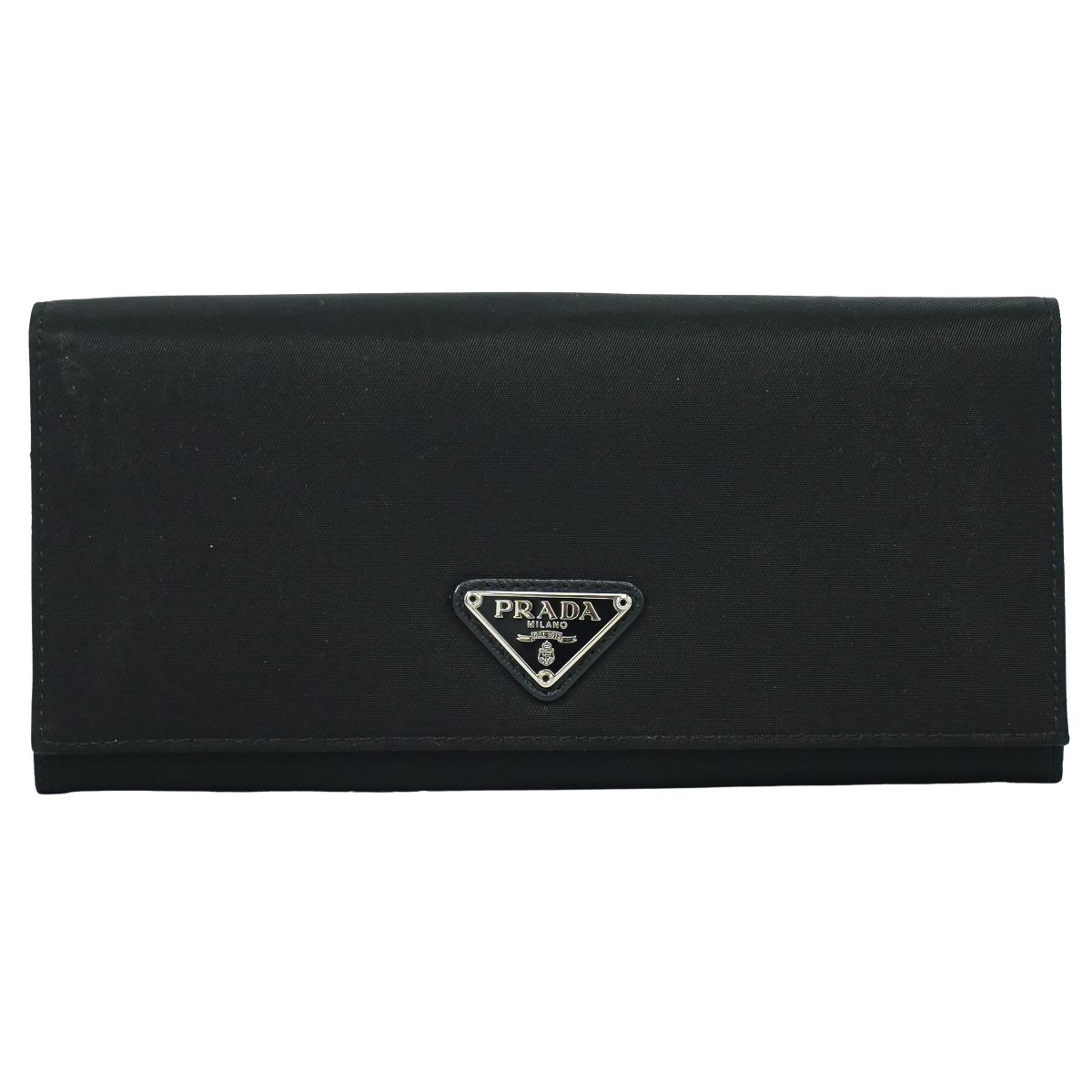 本物 プラダ PRADA ナイロン 長紙入れ ロングウォレット 黒いこと 紙入れ ウォレット 中古・