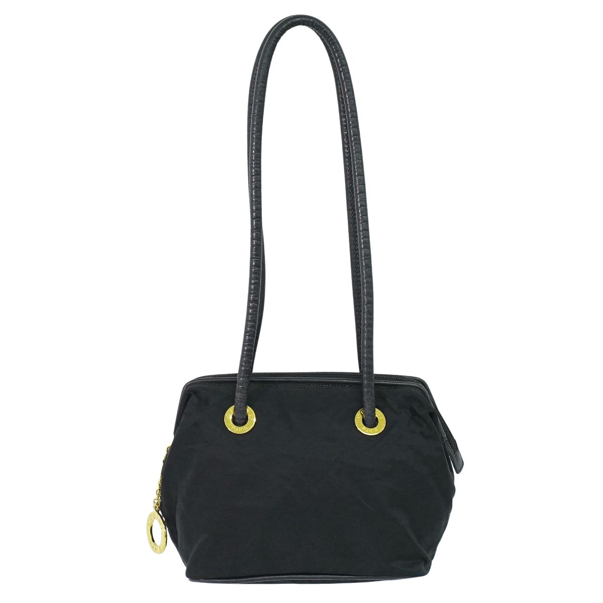 本物 セリーヌ CELINE ナイロン ショルダーバッグ 黒いこと 御徒面子 中古・