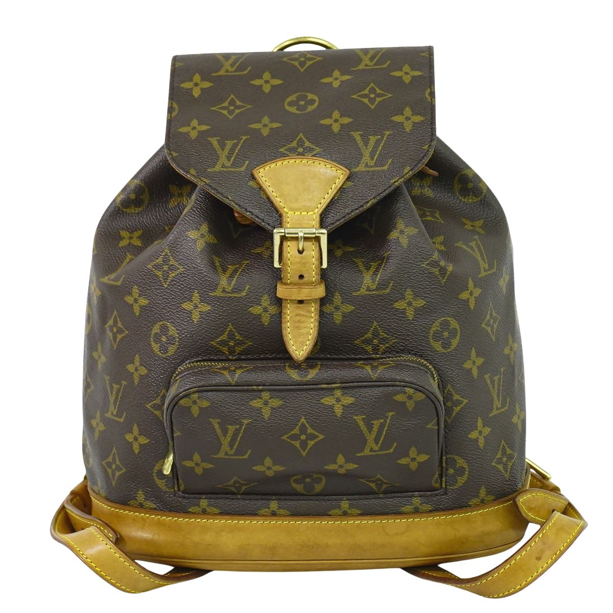 本物 ルイヴィトン LOUIS VUITTON LV モン掏摸 MM 背嚢 うしろ側容器に並べる モノグラム 赤銅色 M51136 ビトン 御徒面子 中古・