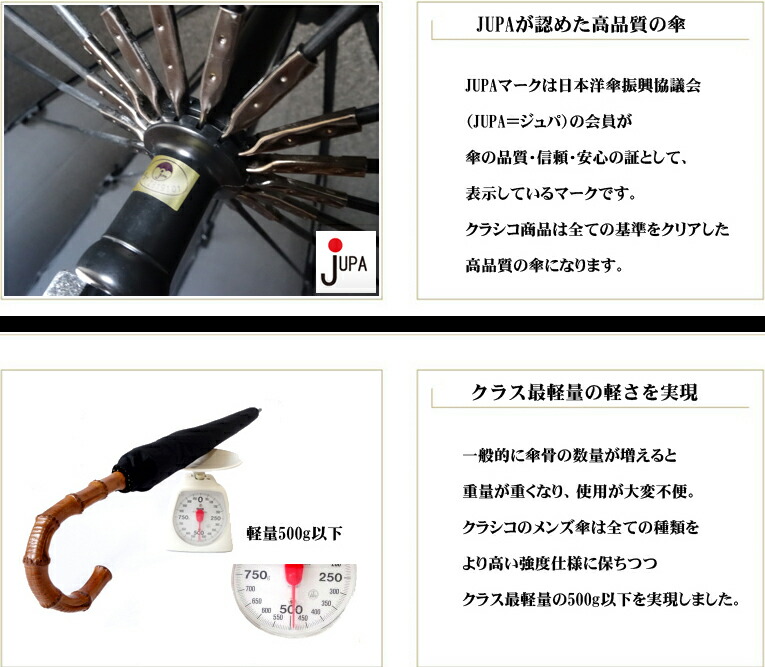 全品送料無料クラシコメンズステッチレザー高級紳士傘軽量490gグラスファイバー骨傘かさカサ大きい雨傘メンズおしゃれブランドメンズファッション保証付き16本骨格子柄ブラックA◎
