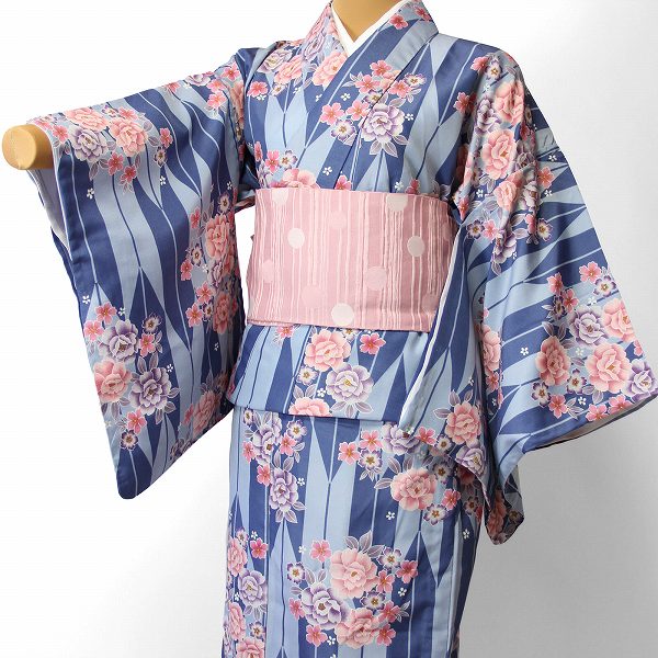 【レンタル】宅配レンタル 単衣着物セット「Lサイズ」RYOKO KIKUCHI(初夏・初秋用／女性用レディース単衣) (3029)