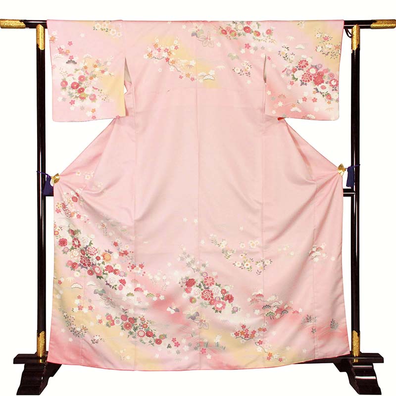 楽天市場 レンタル 訪問着 レンタル Mサイズ ピンク 牡丹 菊 着物 袋帯 セット 着付け簡単自分で着られるワンタッチ着物 和服 レンタル 結婚式 パーティー 卒園式 卒業式 入学式 753 37a 卒業式 卒園式 入学式 七五三 ママ 謝恩会 服装 レンタル着物 みやこもん