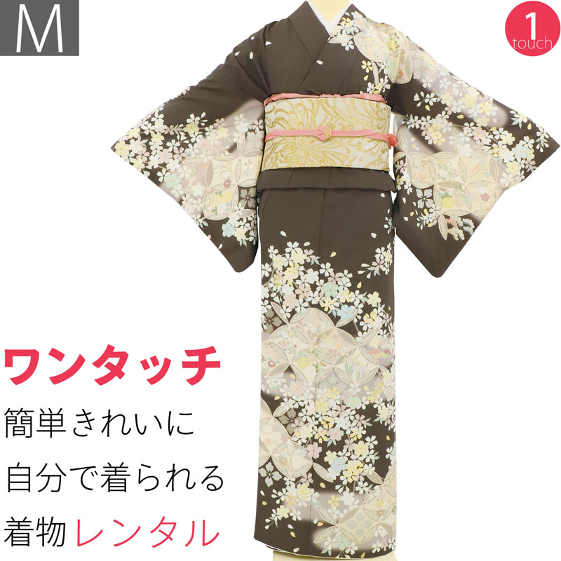 【賃借】七五三 短い訪問着 賃借 母ちゃん おっ母さん「M大きさ」基本法色 花七宝 小桜散らし広告 交歓会 寄り合い (2302a)