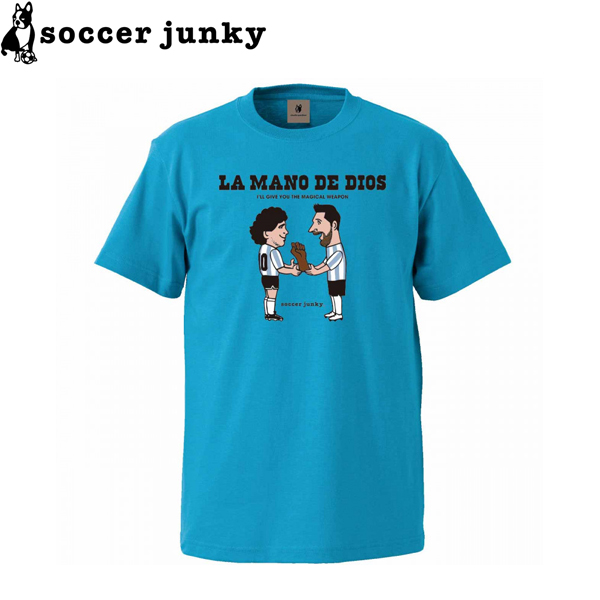 楽天市場 Soccer Junky サッカージャンキー 半袖tシャツ 神の手の継承 La Mano De Dios Sj484 Tuq サッカー フットサル ひやまスポーツ