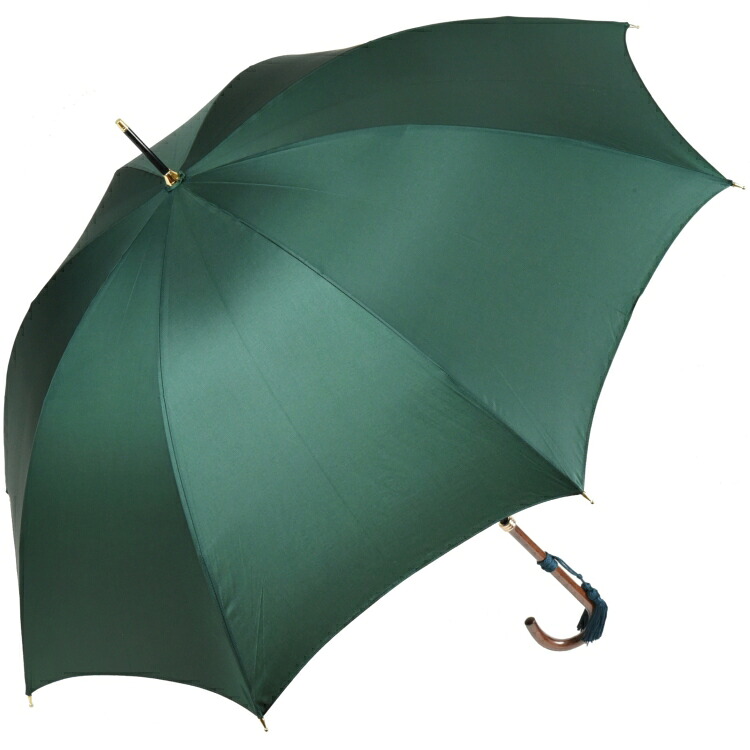 傘 レディース 長傘 WAKAO 細巻 8本骨 雨傘 ラタン調 ハンドル 日本製 グリーン 親骨55cm おしゃれ かさ工房ワカオ Tokyo Made 婦人 女 送料無料｜傘とこだわり雑貨の店ホビーマート