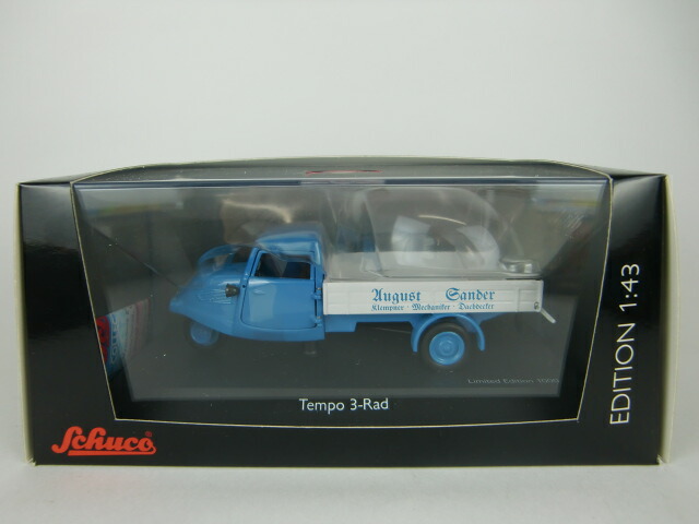 1/43 テンポ 三輪車 ピックアップ Sander Lブルー/ホワイト【Schuco/シュコー】【02553】【4007864025534】
