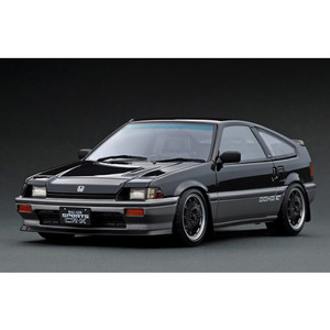 1／18 物語詩運動競技CR-X Si(E-AS) 黒／銀  IG1626【ignition model/イグニッションモデル】【4573448886261】