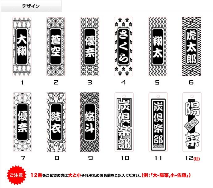 木札、表面デザイン