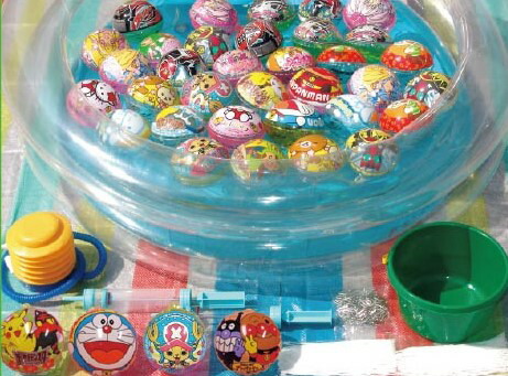 ビニール水ヨーヨーつり簡易セット 約100名様用<br>【縁日・お祭り用品・模擬店・販売】<br>