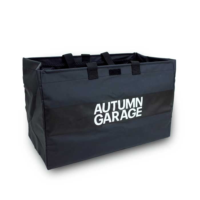 大注目 オータムガレージ スノー ギアバッグ カーゴバッグ 大容量 AUTUMN GARAGE by HOOD CARGO BAG BLK PVC  キャンプ フェス 海 川 スノーボード スノボ スキー ウェアバッグ 防水加工 自立 ランドリーバッグ 折りたたみ