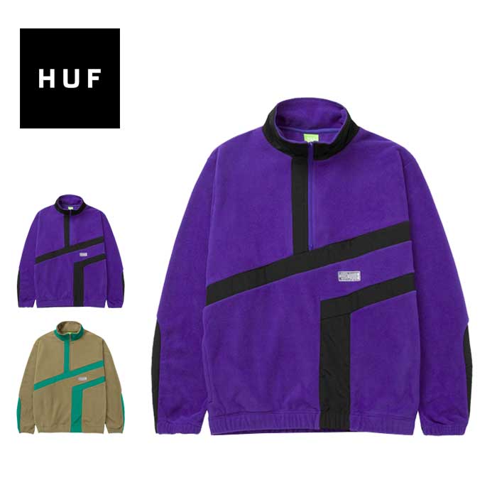 【10日最大P19倍】HUF ハフ フリースジャケット [ FL00183 ] RANGE QUARTER ZIP POLAR FLEECE 1/4ジッププルオーバー ユニセックス [221018]【SPS2603】
