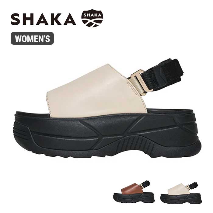 【18日最大P21倍】シャカ レディース 厚底 スポーツ サンダル SK-281 VACAY CHUNKY SHAKA チャンキーソール スポサン スライドサンダル 春夏 Y2K 2WAY 新作 ブラック ブラウン ホワイト 24cm 25cm (240326)【SPS2603】