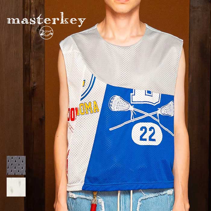 【決算セール開催中】マスターキー タンクトップ masterkey メンズ レディース ユニセックス MK24S-C-25 COIN TOSS 春夏 リバーシブル グレー ホワイト フリーサイズ メッシュ (240430)｜AUTUMN GARAGE