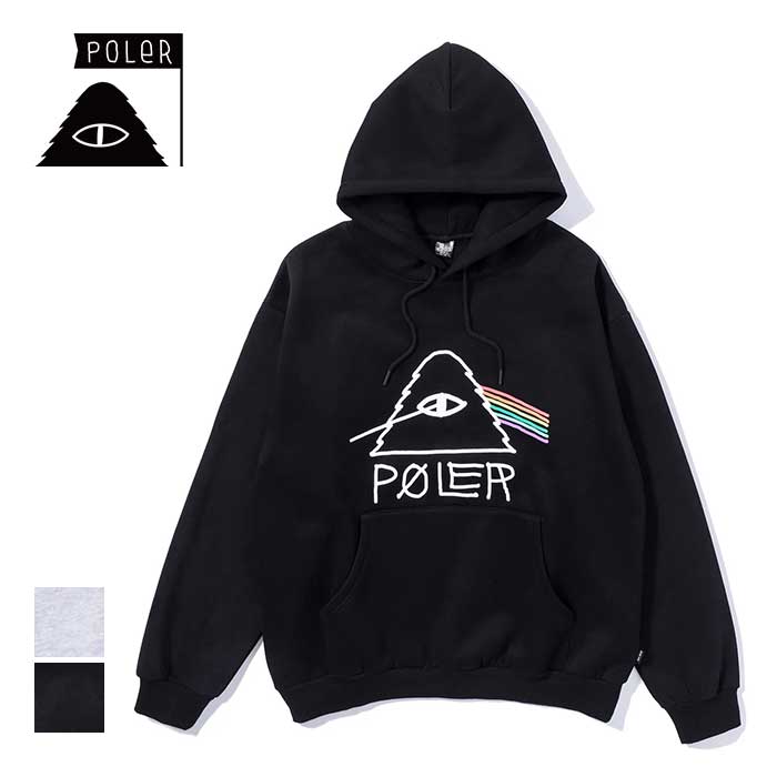 【18日最大P21倍】ポーラー パーカー フーディ 長袖 メンズ poler PSYCHEDELIC HOOD ブラック グレー M L XL コットン カジュアル 秋冬 (240926)【SPS2603】