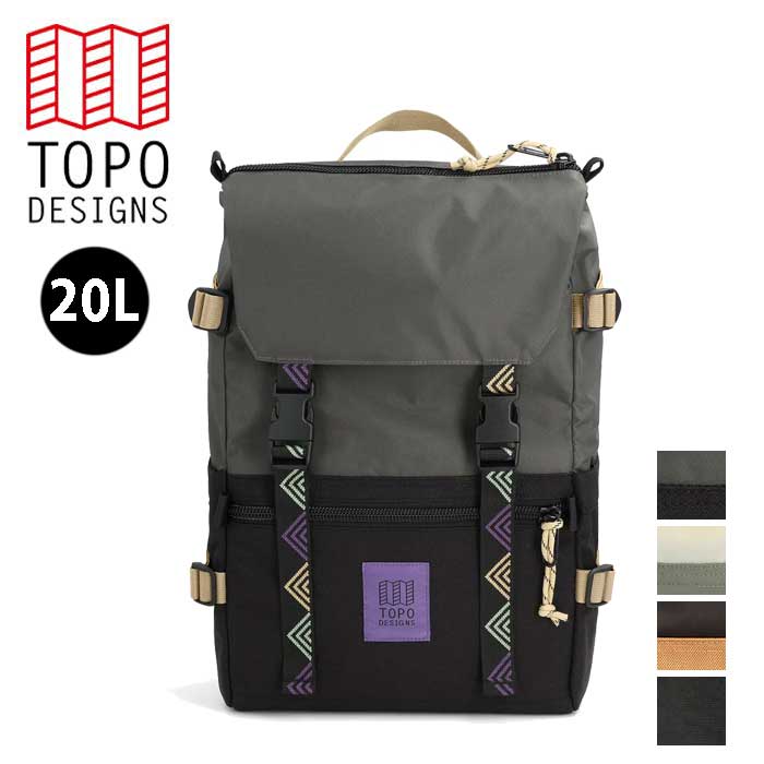 【最大P28倍マラソン】トポ トポデザインリュック TOPO DESIGNS 932436 ローバーパッククラシック 通勤 メンズ バックパック おしゃれ PC収納 20L 軽量 登山 デイパック トポデザイン 防水 パソコン収納 レトロデザイン (250328)
